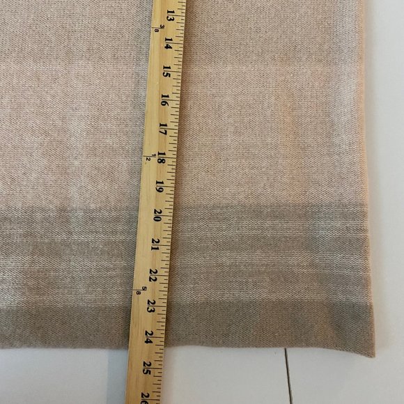 Vince 100% Cashmere Sweater Beige Stripe Oversized Womens Large - Picture 10 of 10